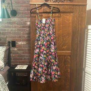 *NEW WITH TAGS* J.CREW Smocked-top midi dress